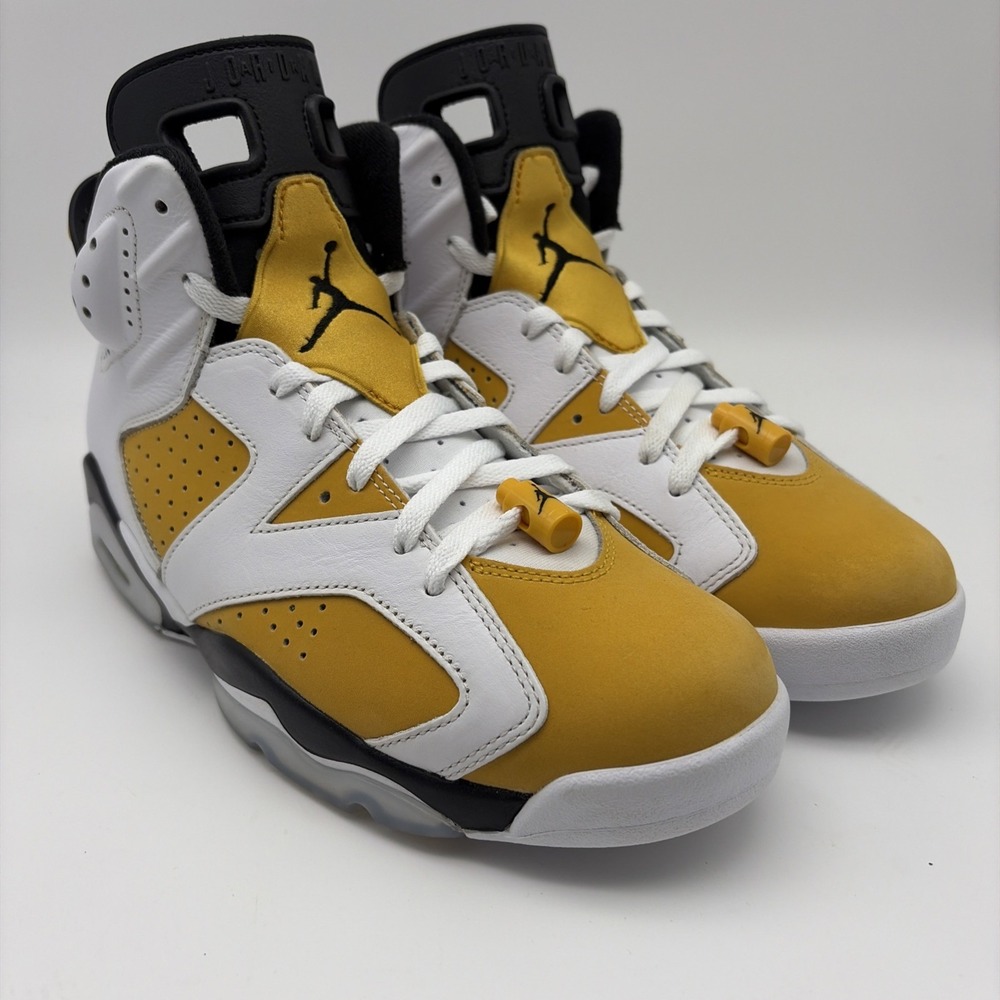 Jordan 6 Retro Yellow Ochre Mens Size 10 Sneaker CT8529-170 - Picture 4 of 8